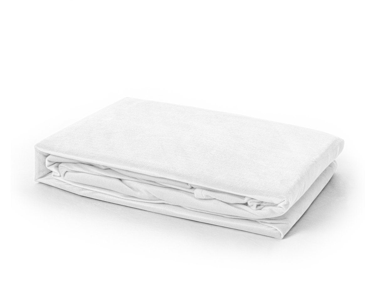 Premium Velvet Fitted Sheet | White | Single 90 x 200cm (L) x 30cm (D) - The Bedding & Blankets Store