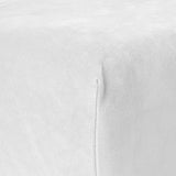 Premium Velvet Fitted Sheet | White | Single 90 x 200cm (L) x 30cm (D) - The Bedding & Blankets Store