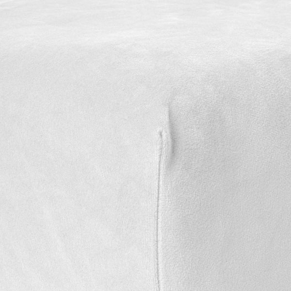 Premium Velvet Fitted Sheet | White | Single 90 x 200cm (L) x 30cm (D) - The Bedding & Blankets Store