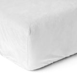 Premium Velvet Fitted Sheet | White | Single 90 x 200cm (L) x 30cm (D) - The Bedding & Blankets Store