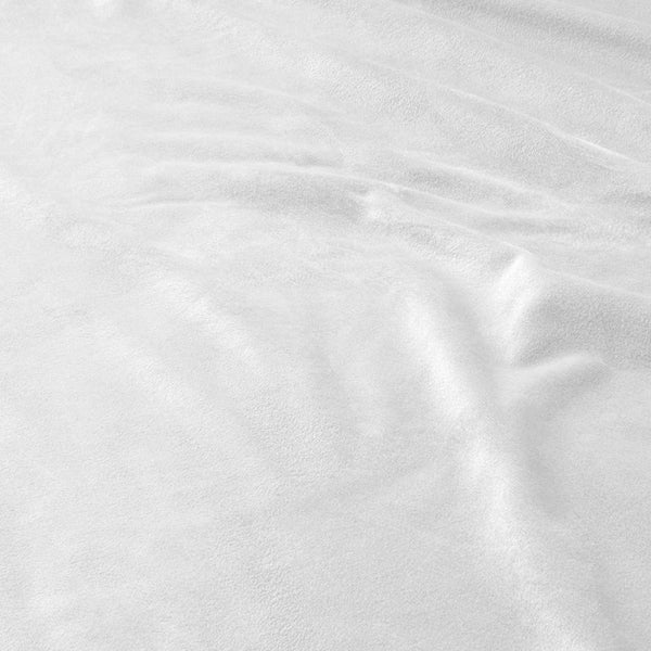 Premium Velvet Fitted Sheet | White | Single 90 x 200cm (L) x 30cm (D) - The Bedding & Blankets Store