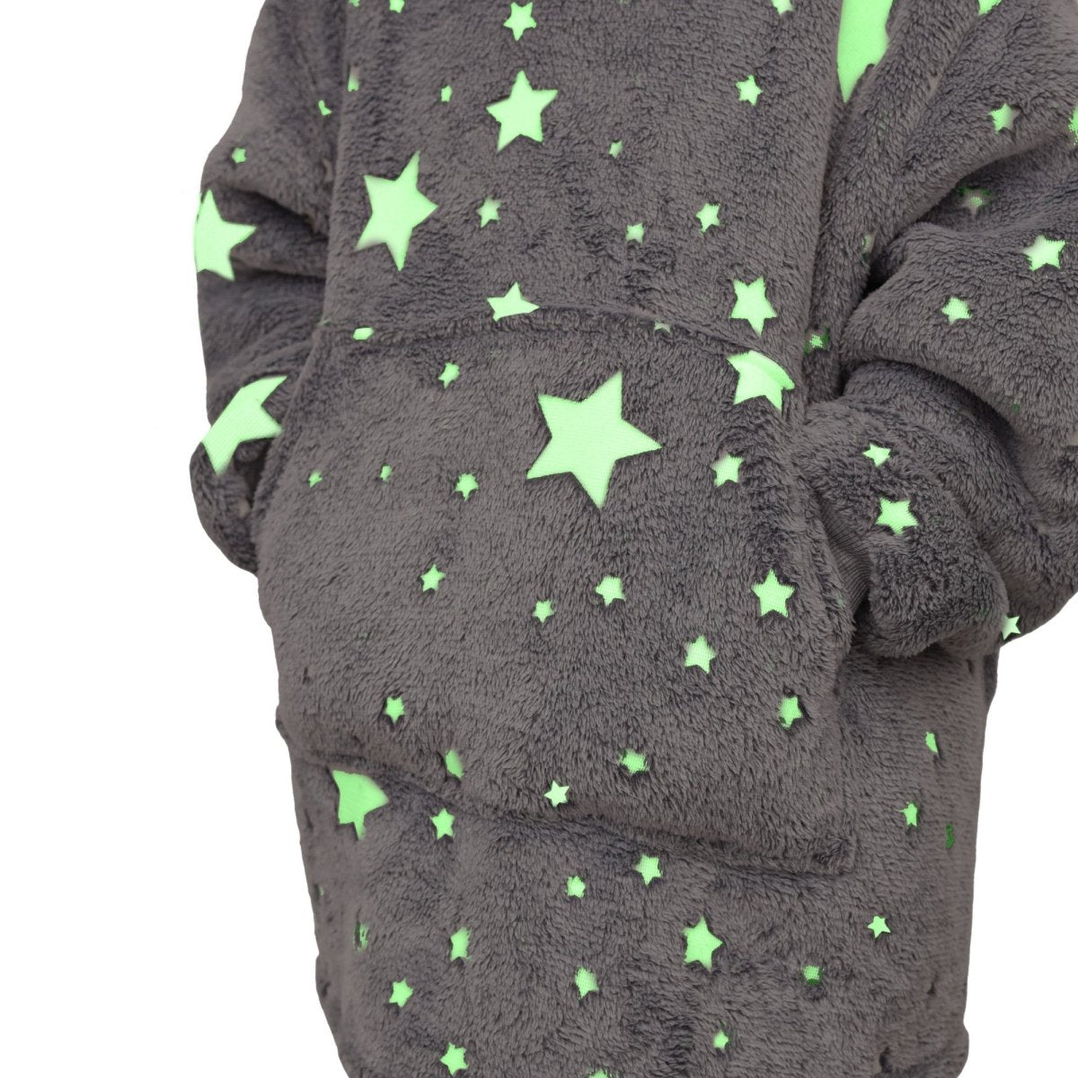 Soft & Cosy Kids Stars Hoodie Bathrobe | Grey | 2 - 6 Years - The Bedding & Blankets Store