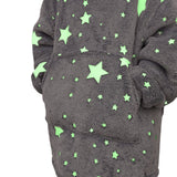 Soft & Cosy Kids Stars Hoodie Bathrobe | Grey | 2 - 6 Years - The Bedding & Blankets Store