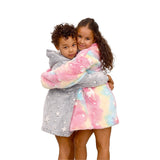 Soft & Cosy Kids Unicorn Hoodie Bathrobe | Multicolour | 2 - 6 Years - The Bedding & Blankets Store