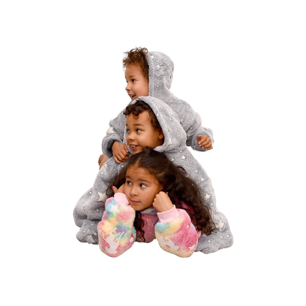 Soft & Cosy Kids Unicorn Hoodie Bathrobe | Multicolour | 2 - 6 Years - The Bedding & Blankets Store