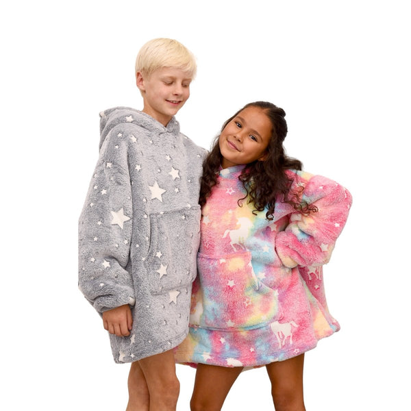 Soft & Cosy Kids Unicorn Hoodie Bathrobe | Multicolour | 2 - 6 Years - The Bedding & Blankets Store