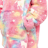 Soft & Cosy Kids Unicorn Hoodie Bathrobe | Multicolour | 2 - 6 Years - The Bedding & Blankets Store
