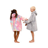 Soft & Cosy Kids Unicorn Hoodie Bathrobe | Multicolour | 2 - 6 Years - The Bedding & Blankets Store