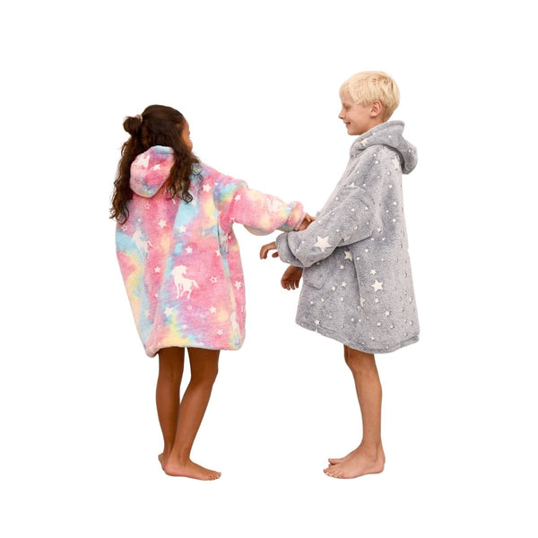 Soft & Cosy Kids Unicorn Hoodie Bathrobe | Multicolour | 2 - 6 Years - The Bedding & Blankets Store