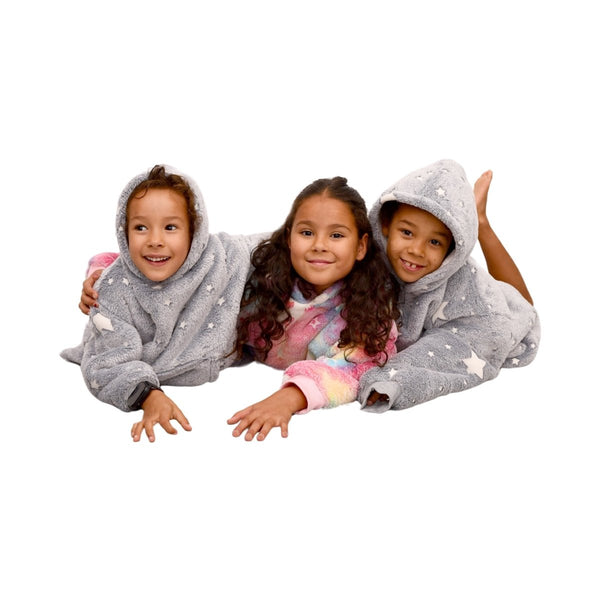 Soft & Cosy Kids Unicorn Hoodie Bathrobe | Multicolour | 2 - 6 Years - The Bedding & Blankets Store