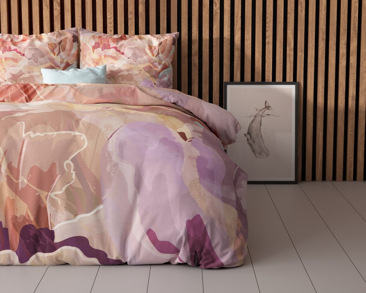 Super Soft Microfibre Duvet Cover Set Alda | Pink | Single - 140cm (W) x 220cm (L) - The Bedding & Blankets Store