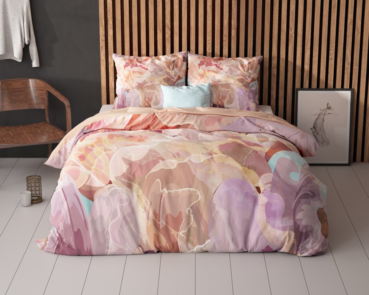 Super Soft Microfibre Duvet Cover Set Alda | Pink | Single - 140cm (W) x 220cm (L) - The Bedding & Blankets Store