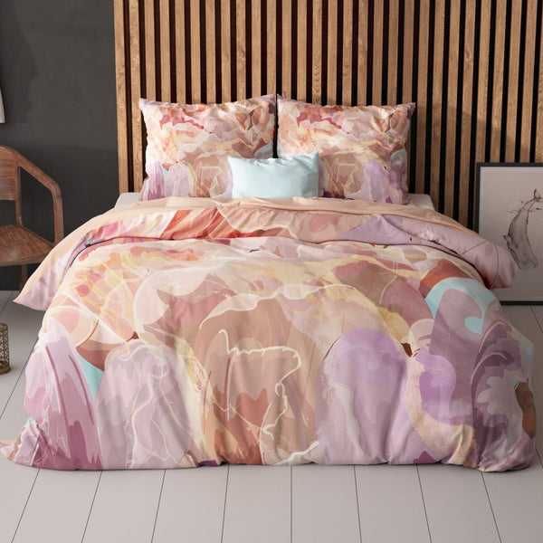 Super Soft Microfibre Duvet Cover Set Alda | Pink | Single - 140cm (W) x 220cm (L) - The Bedding & Blankets Store