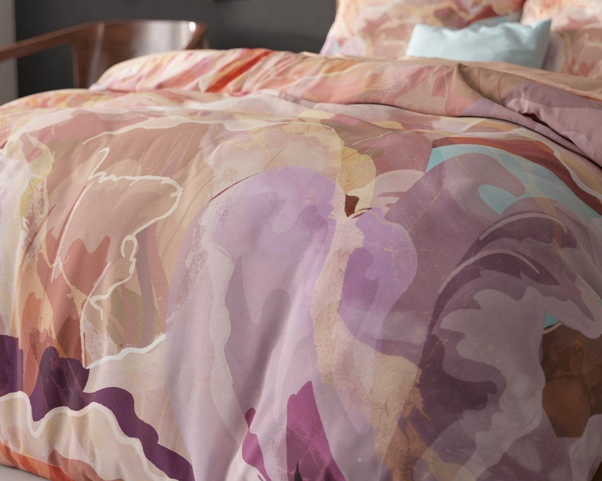 Super Soft Microfibre Duvet Cover Set Alda | Pink | Single - 140cm (W) x 220cm (L) - The Bedding & Blankets Store