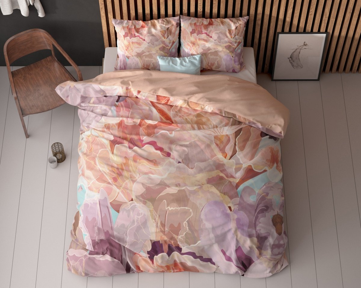 Super Soft Microfibre Duvet Cover Set Alda | Pink | Single - 140cm (W) x 220cm (L) - The Bedding & Blankets Store