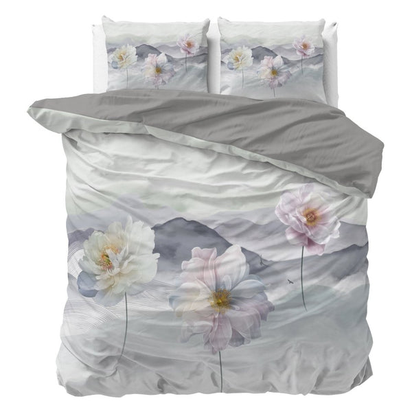 Super Soft Microfibre Duvet Cover Set Annique | Grey | Single - 140cm (W) x 220cm (L) - The Bedding & Blankets Store