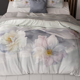 Super Soft Microfibre Duvet Cover Set Annique | Grey | Single - 140cm (W) x 220cm (L) - The Bedding & Blankets Store