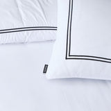 Super Soft Microfibre Duvet Cover Set Brata | White | Single - 140cm (W) x 220cm (L) - The Bedding & Blankets Store