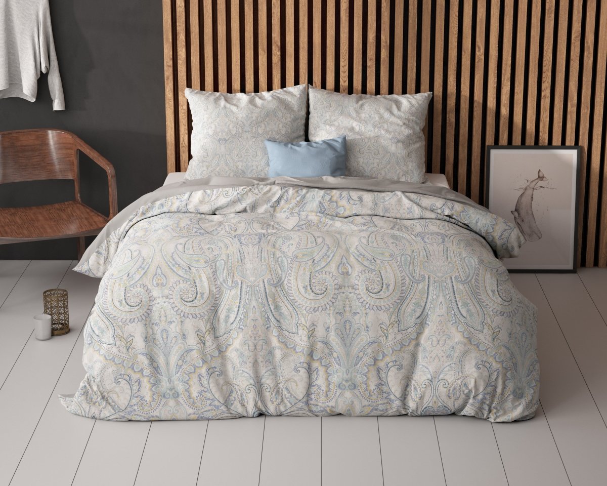 Super Soft Microfibre Duvet Cover Set Cherine | Grey | Single - 140cm (W) x 220cm (L) - The Bedding & Blankets Store