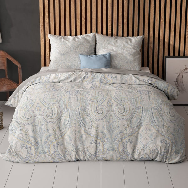Super Soft Microfibre Duvet Cover Set Cherine | Grey | Single - 140cm (W) x 220cm (L) - The Bedding & Blankets Store
