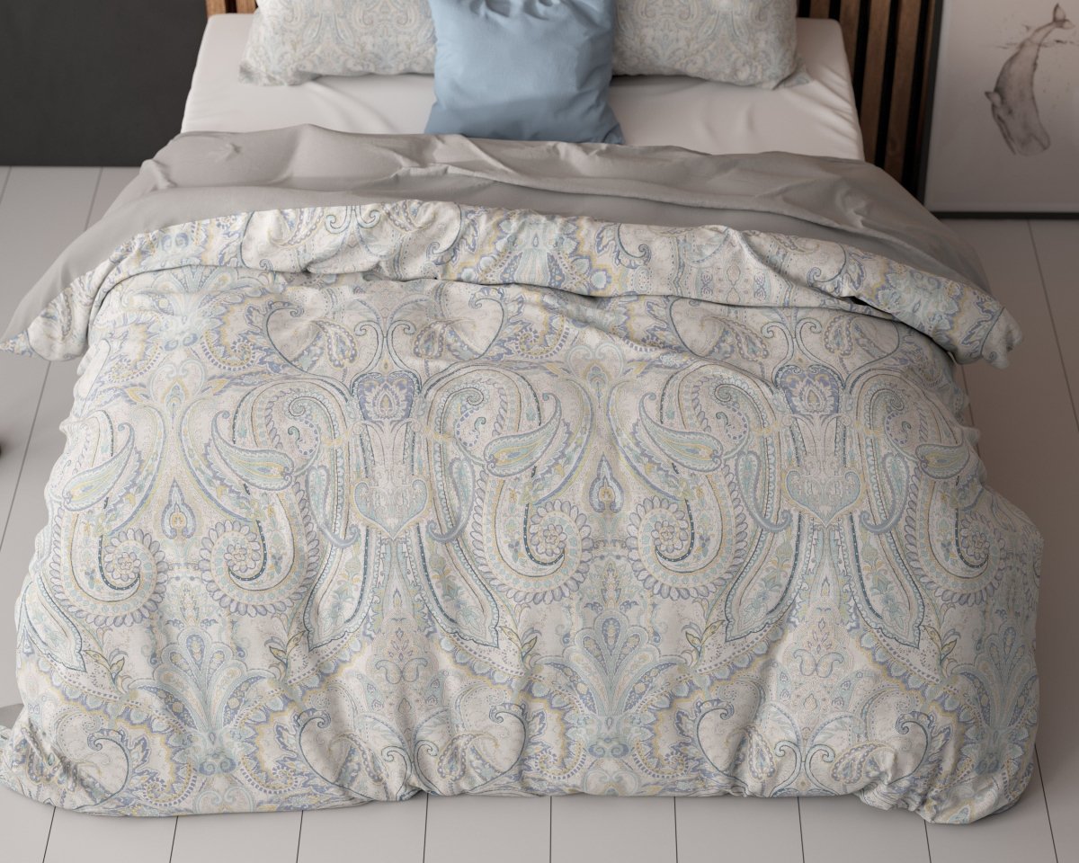 Super Soft Microfibre Duvet Cover Set Cherine | Grey | Single - 140cm (W) x 220cm (L) - The Bedding & Blankets Store