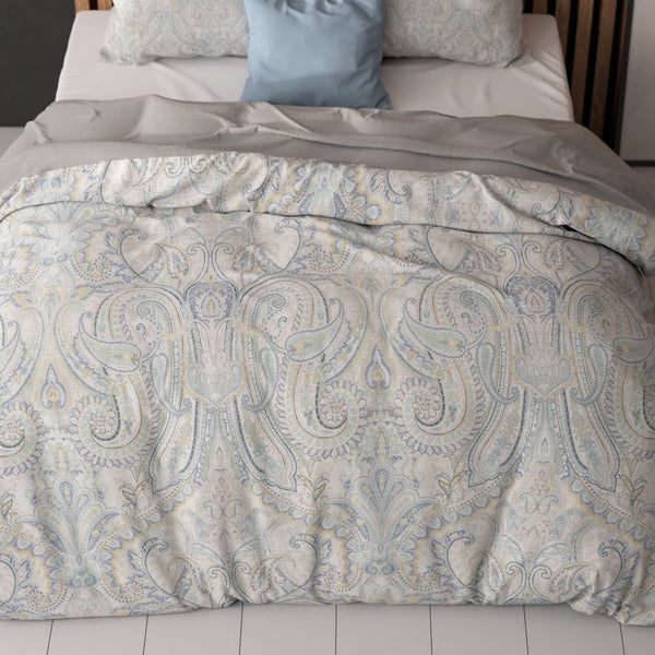 Super Soft Microfibre Duvet Cover Set Cherine | Grey | Single - 140cm (W) x 220cm (L) - The Bedding & Blankets Store