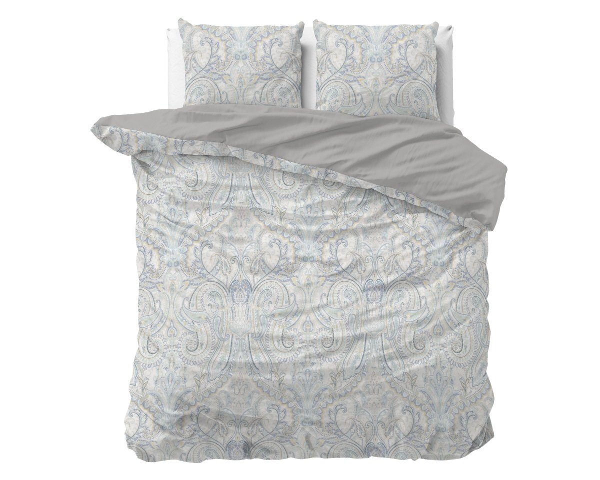 Super Soft Microfibre Duvet Cover Set Cherine | Grey | Single - 140cm (W) x 220cm (L) - The Bedding & Blankets Store