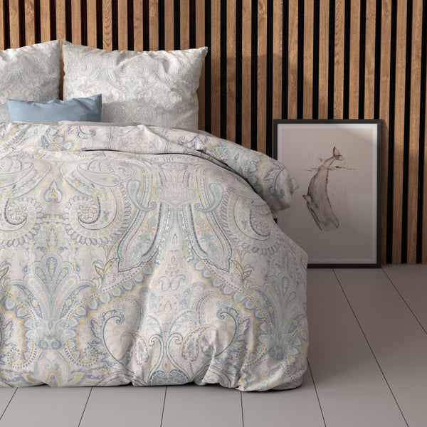 Super Soft Microfibre Duvet Cover Set Cherine | Grey | Single - 140cm (W) x 220cm (L) - The Bedding & Blankets Store