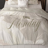 Super Soft Microfibre Duvet Cover Set Clarence | Sand | Single - 140cm (W) x 220cm (L) - The Bedding & Blankets Store