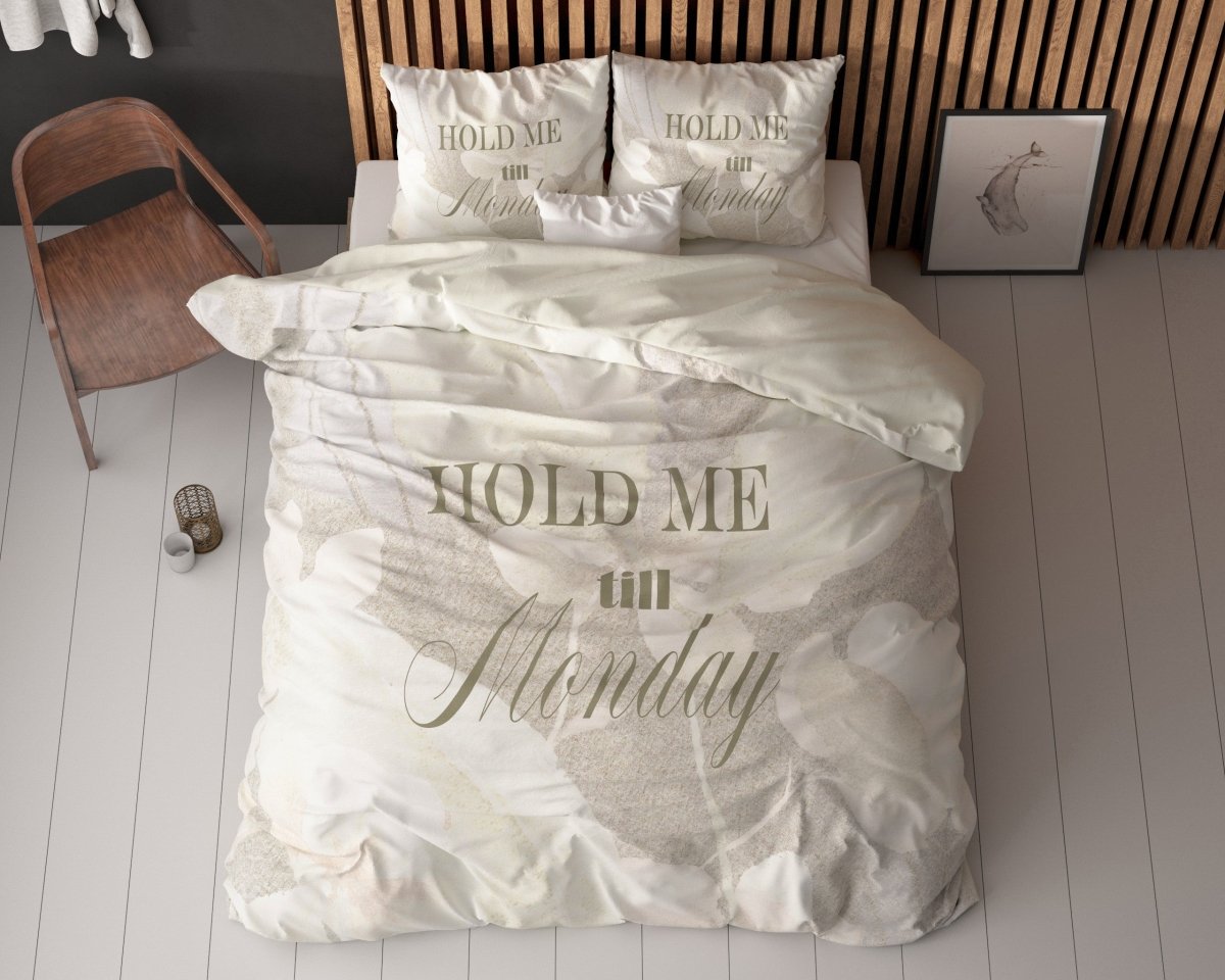 Super Soft Microfibre Duvet Cover Set Clarence | Sand | Single - 140cm (W) x 220cm (L) - The Bedding & Blankets Store