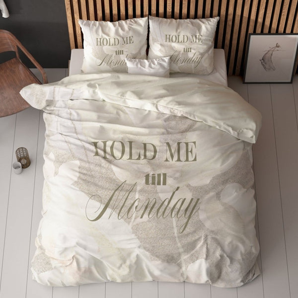 Super Soft Microfibre Duvet Cover Set Clarence | Sand | Single - 140cm (W) x 220cm (L) - The Bedding & Blankets Store