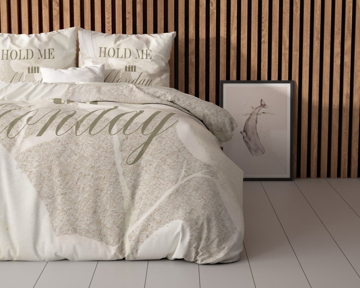 Super Soft Microfibre Duvet Cover Set Clarence | Sand | Single - 140cm (W) x 220cm (L) - The Bedding & Blankets Store