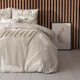 Super Soft Microfibre Duvet Cover Set Clarence | Sand | Single - 140cm (W) x 220cm (L) - The Bedding & Blankets Store