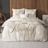 Super Soft Microfibre Duvet Cover Set Clarence | Sand | Single - 140cm (W) x 220cm (L) - The Bedding & Blankets Store