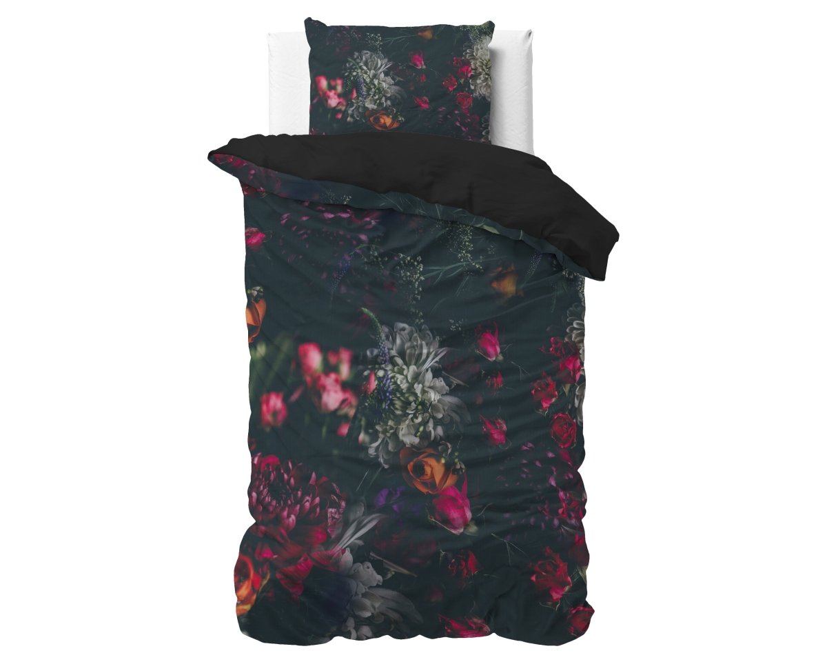 Super Soft Microfibre Duvet Cover Set Elodie | Black | Single - 140cm (W) x 220cm (L) - The Bedding & Blankets Store