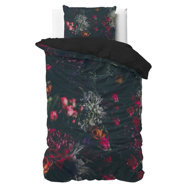Super Soft Microfibre Duvet Cover Set Elodie | Black | Single - 140cm (W) x 220cm (L) - The Bedding & Blankets Store