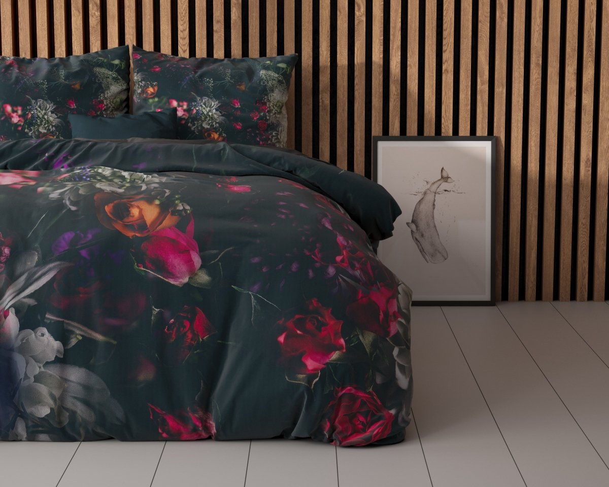 Super Soft Microfibre Duvet Cover Set Elodie | Black | Single - 140cm (W) x 220cm (L) - The Bedding & Blankets Store