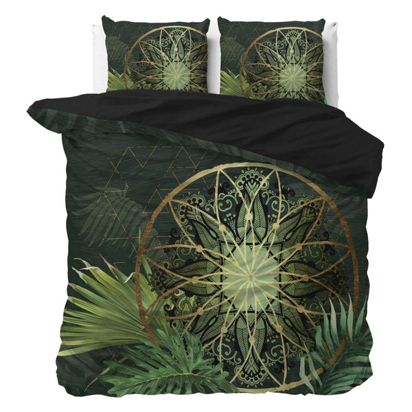 Super Soft Microfibre Duvet Cover Set Filou | Green | Single - 140cm (W) x 220cm (L) - The Bedding & Blankets Store