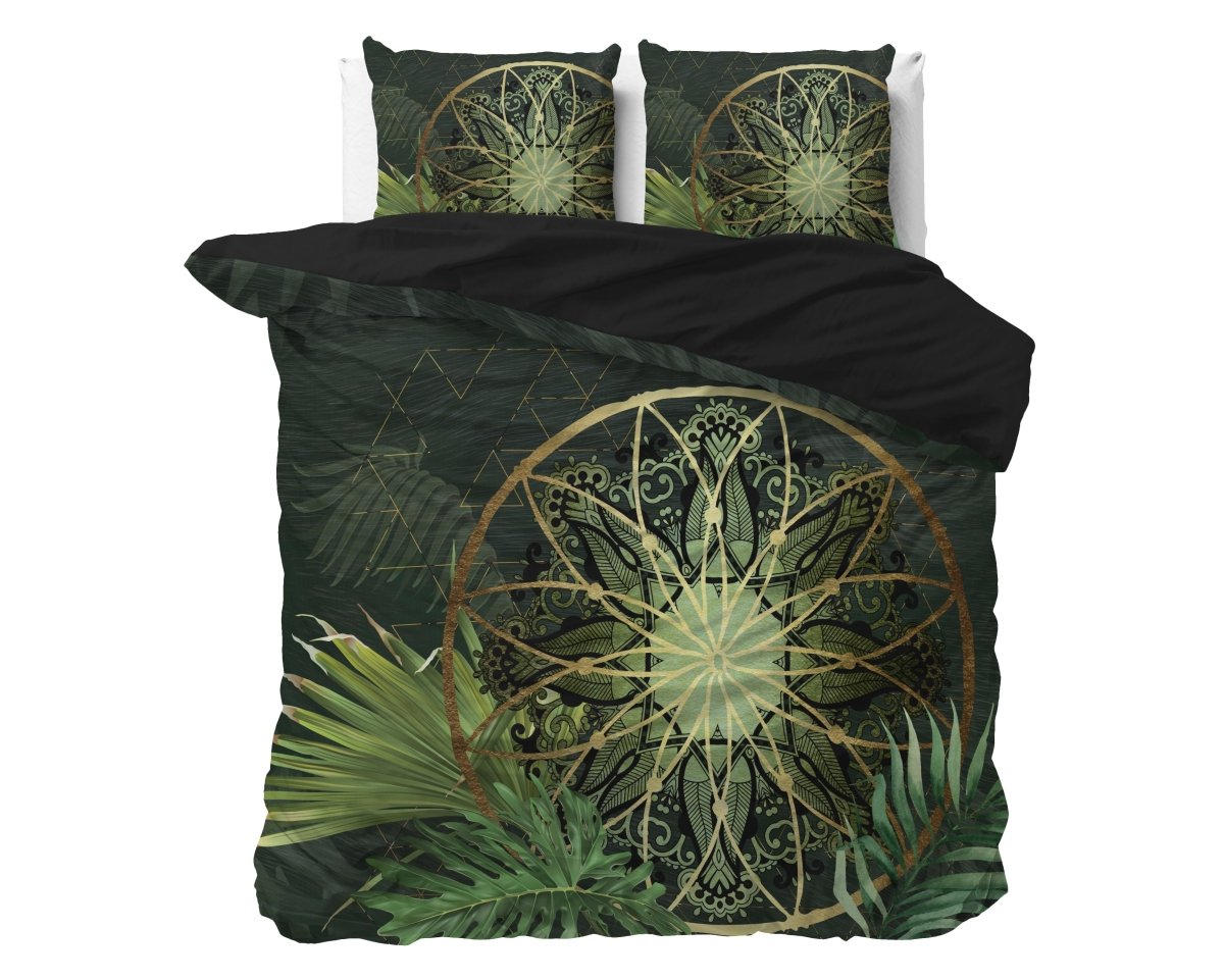 Super Soft Microfibre Duvet Cover Set Filou | Green | Single - 140cm (W) x 220cm (L) - The Bedding & Blankets Store