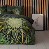 Super Soft Microfibre Duvet Cover Set Filou | Green | Single - 140cm (W) x 220cm (L) - The Bedding & Blankets Store