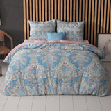 Super Soft Microfibre Duvet Cover Set Giselle | Blue | Single - 140cm (W) x 220cm (L) - The Bedding & Blankets Store