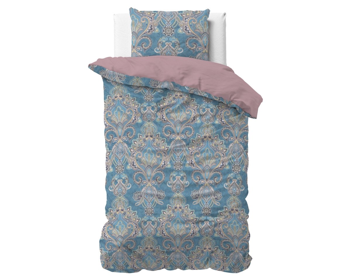 Super Soft Microfibre Duvet Cover Set Giselle | Blue | Single - 140cm (W) x 220cm (L) - The Bedding & Blankets Store