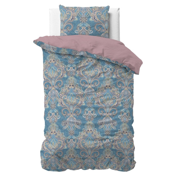 Super Soft Microfibre Duvet Cover Set Giselle | Blue | Single - 140cm (W) x 220cm (L) - The Bedding & Blankets Store