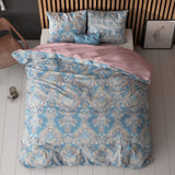 Super Soft Microfibre Duvet Cover Set Giselle | Blue | Single - 140cm (W) x 220cm (L) - The Bedding & Blankets Store