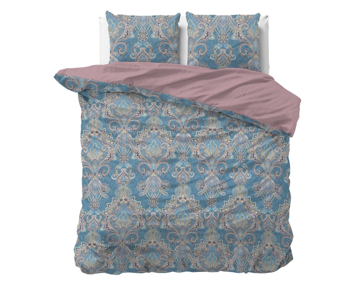 Super Soft Microfibre Duvet Cover Set Giselle | Blue | Single - 140cm (W) x 220cm (L) - The Bedding & Blankets Store