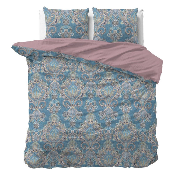 Super Soft Microfibre Duvet Cover Set Giselle | Blue | Single - 140cm (W) x 220cm (L) - The Bedding & Blankets Store