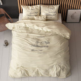 Super Soft Microfibre Duvet Cover Set Good Night | Cream | Single - 140cm (W) x 220cm (L) - The Bedding & Blankets Store