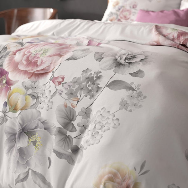 Super Soft Microfibre Duvet Cover Set Isabeau | White | Single - 140cm (W) x 220cm (L) - The Bedding & Blankets Store