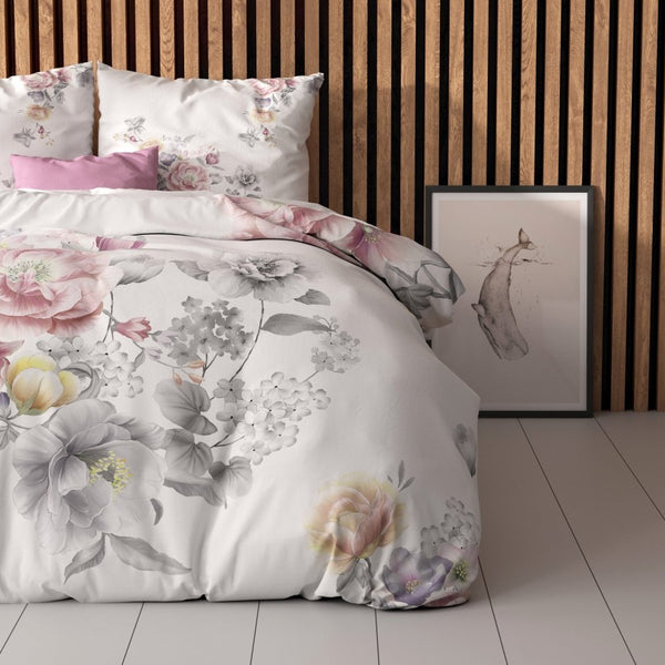 Super Soft Microfibre Duvet Cover Set Isabeau | White | Single - 140cm (W) x 220cm (L) - The Bedding & Blankets Store