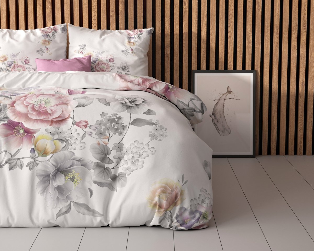 Super Soft Microfibre Duvet Cover Set Isabeau | White | Single - 140cm (W) x 220cm (L) - The Bedding & Blankets Store